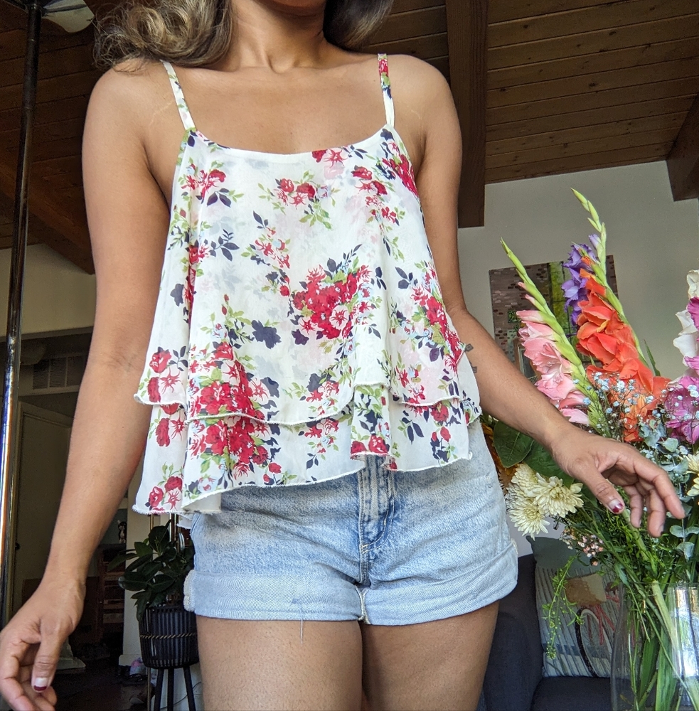 Strappy floral top